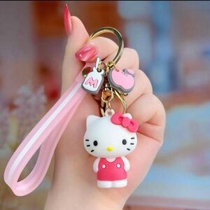 Hello Kitty Keychain with Pink Strap